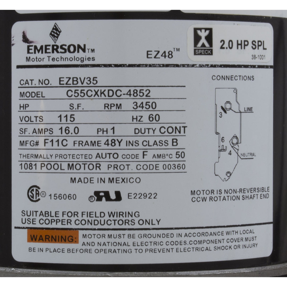 Pump, Bath, Speck E45, 1.5hp, 115v, 1 - 1/2", 3ft Cord, AS, OEM : JT182 - 1150T - 0ST - Speck Pumps -  - All Pool Parts
