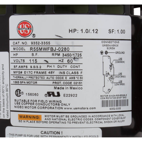 Pump, Aqua Flo FMHP, 0.75hp, 115v, 2 - Spd, 48fr, 1 - 1/2", OEM : 02107000 - 1010 - Aquaflo/Gecko -  - All Pool Parts