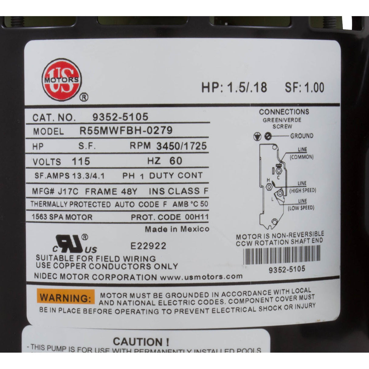 Pump, Aqua Flo FMHP, 1.5hp, 115v, 2 - Spd, 48fr, 1 - 1/2", OEM : 02115000 - 1010 - Aquaflo/Gecko -  - All Pool Parts