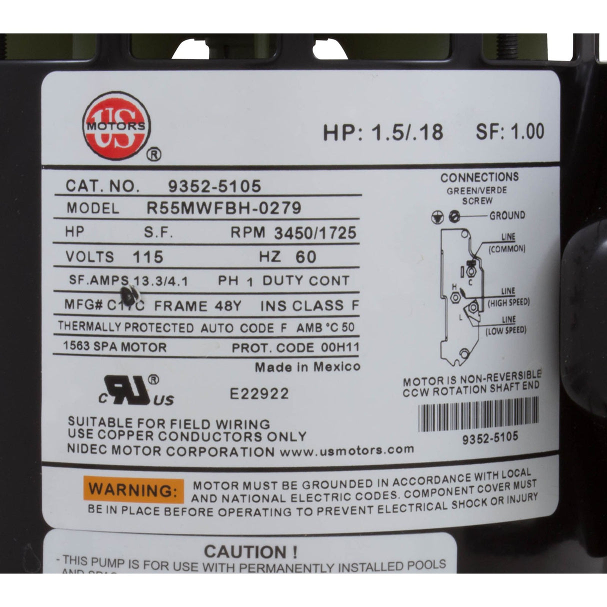 Pump, Aqua Flo FMCP, 1.5hp, 115v, 2 - Spd, 48fr, 1 - 1/2", OEM : 02615000 - 1010 - Aquaflo/Gecko -  - All Pool Parts