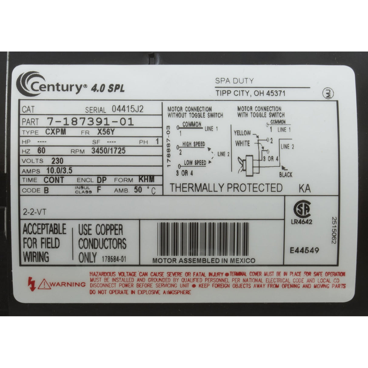 Pump, Gecko XP2E, 3.0hp, 230v, 2 - Spd, 56fr, 2.5" Intake, 2"Dis, OEM : 05320762 - 5040 - Gecko Alliance -  - All Pool Parts