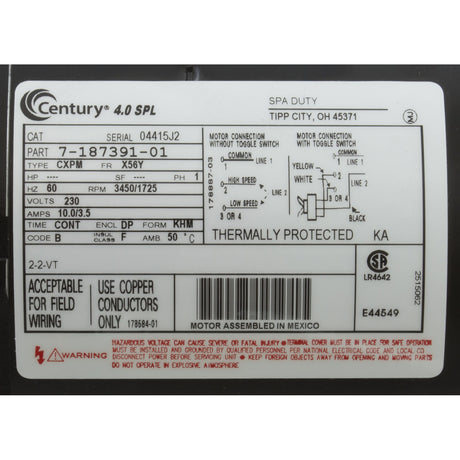 Pump, Gecko XP2E, 3.0hp, 230v, 2 - Spd, 56fr, 2.5" Intake, 2"Dis, OEM : 05320762 - 5040 - Gecko Alliance -  - All Pool Parts