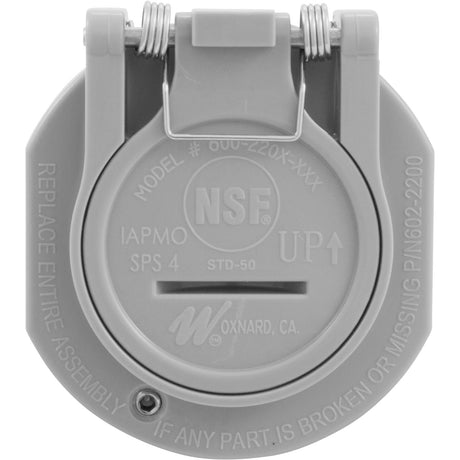 Vac Lock 1 1/2"Mpt - Gray : 600 - 2207 - Waterway Plastics - 806105229496 - All Pool Parts