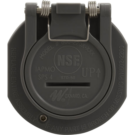 Vac Lock 1 1/2"Mpt - Dark Gray : 600 - 2209 - DKG - Waterway Plastics -  - All Pool Parts