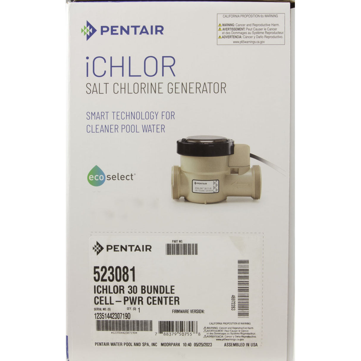 Salt Cell Power Center Bundle, Pentair iChlor 30 : 523081 - Pentair -  - All Pool Parts