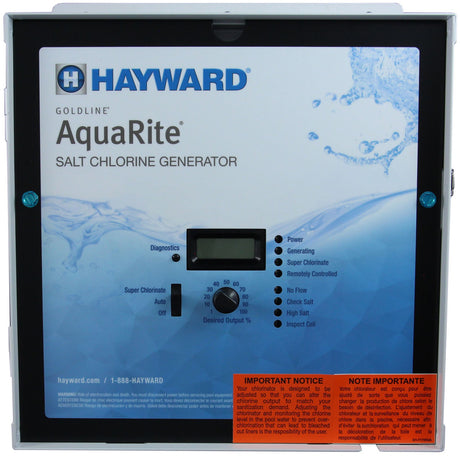 Salt Chlorine Generator, Hayward AquaRite, 25K, w/ TCell : W3AQR9 - Hayward - 610377388252 - All Pool Parts