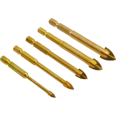 Glass Drill Bit Set, NEMO, 4, 6, 8, 10, 12mm bits : RK05009 - Nemo Power Tools -  - All Pool Parts