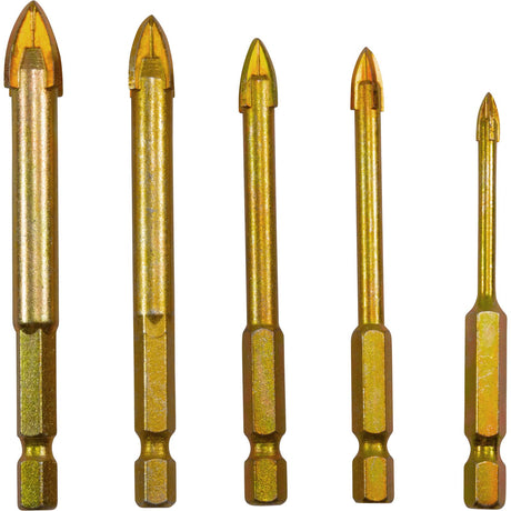 Glass Drill Bit Set, NEMO, 4, 6, 8, 10, 12mm bits : RK05009 - Nemo Power Tools -  - All Pool Parts