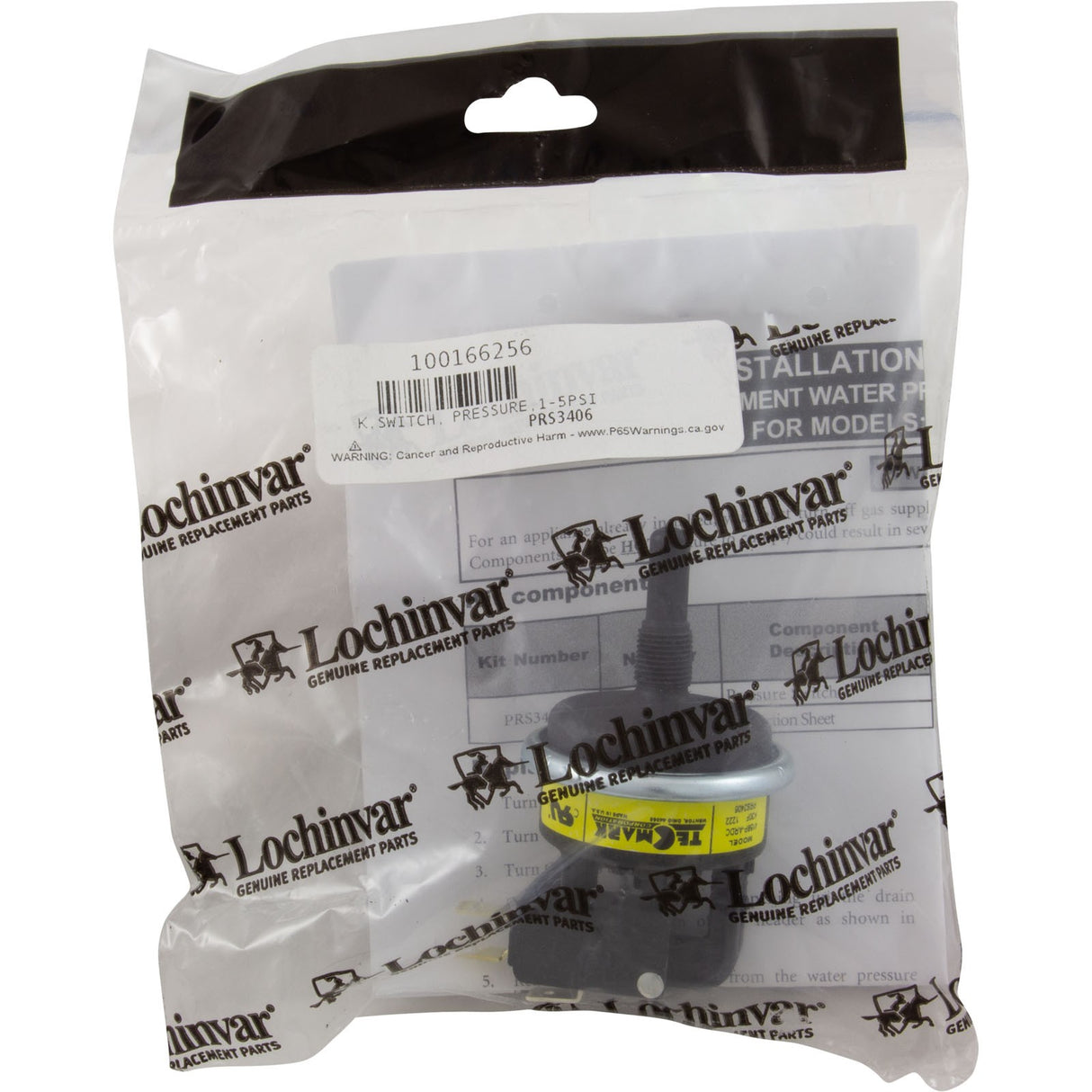 Water Pressure Switch Kit, Lochinvar EnergyRite Heater : 100166256 - Lochinvar -  - All Pool Parts