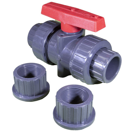 True Union Ball Vlv Gray 1" Pvc Epdm Soc/Thd : TBB1010CPEG - Hayward - 610377091473 - All Pool Parts