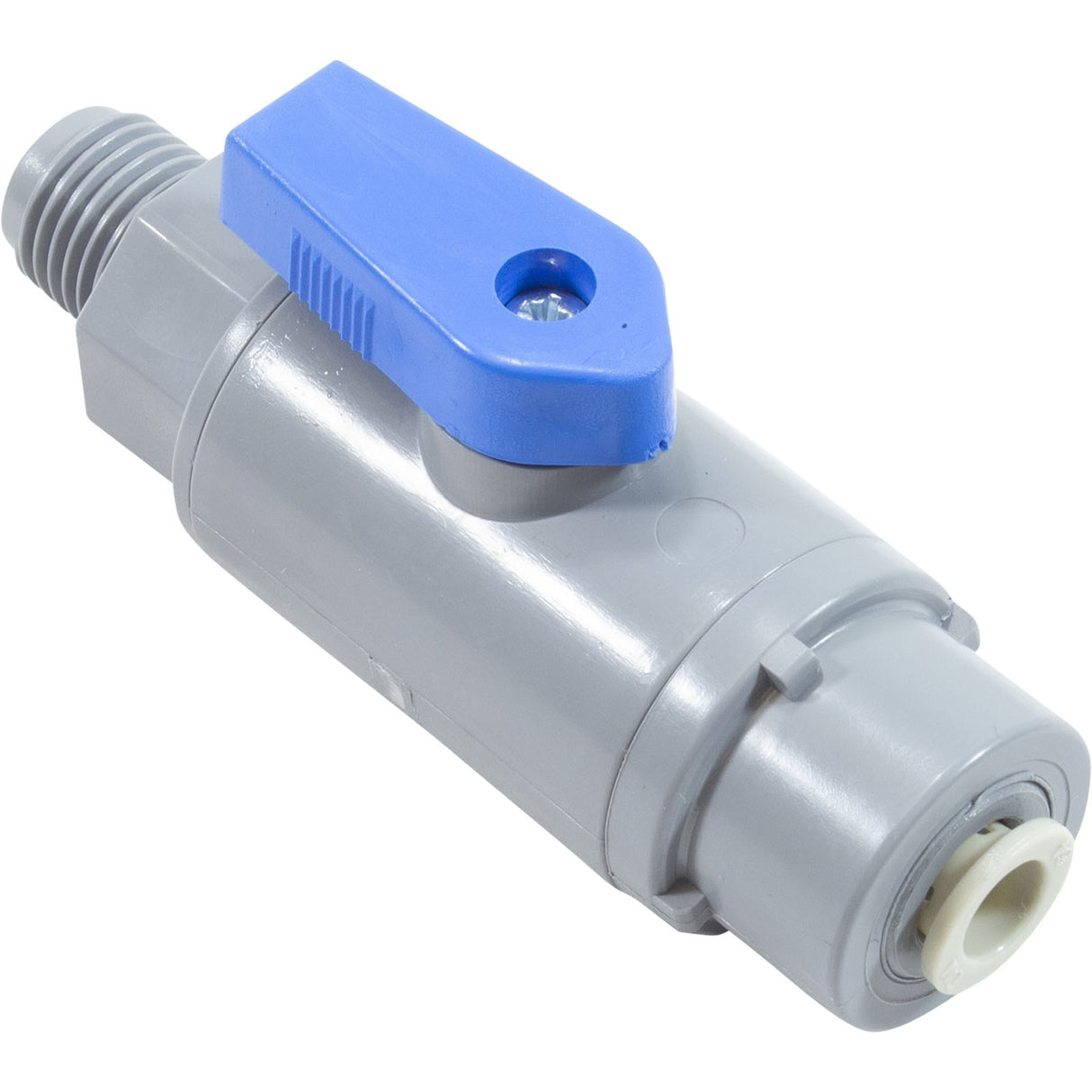 Ball Valve, Rola - Chem, Quick Connect, 1/4" Tubing x 1/4"mpt : 550054 - Rola - Chem/Paradise Industries - 757706002257 - All Pool Parts
