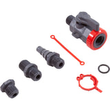 Ball Valve Kit, Praher, 1/4"mpt x 1/4"fpt, w/ Hose Fitting : LC - PV - 1 - Praher - 88553100057 - All Pool Parts