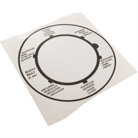 Label, Speck AquaSwim 250, 1 - 1/2" Multiport Valve : 2603102017 - Speck Pumps -  - All Pool Parts