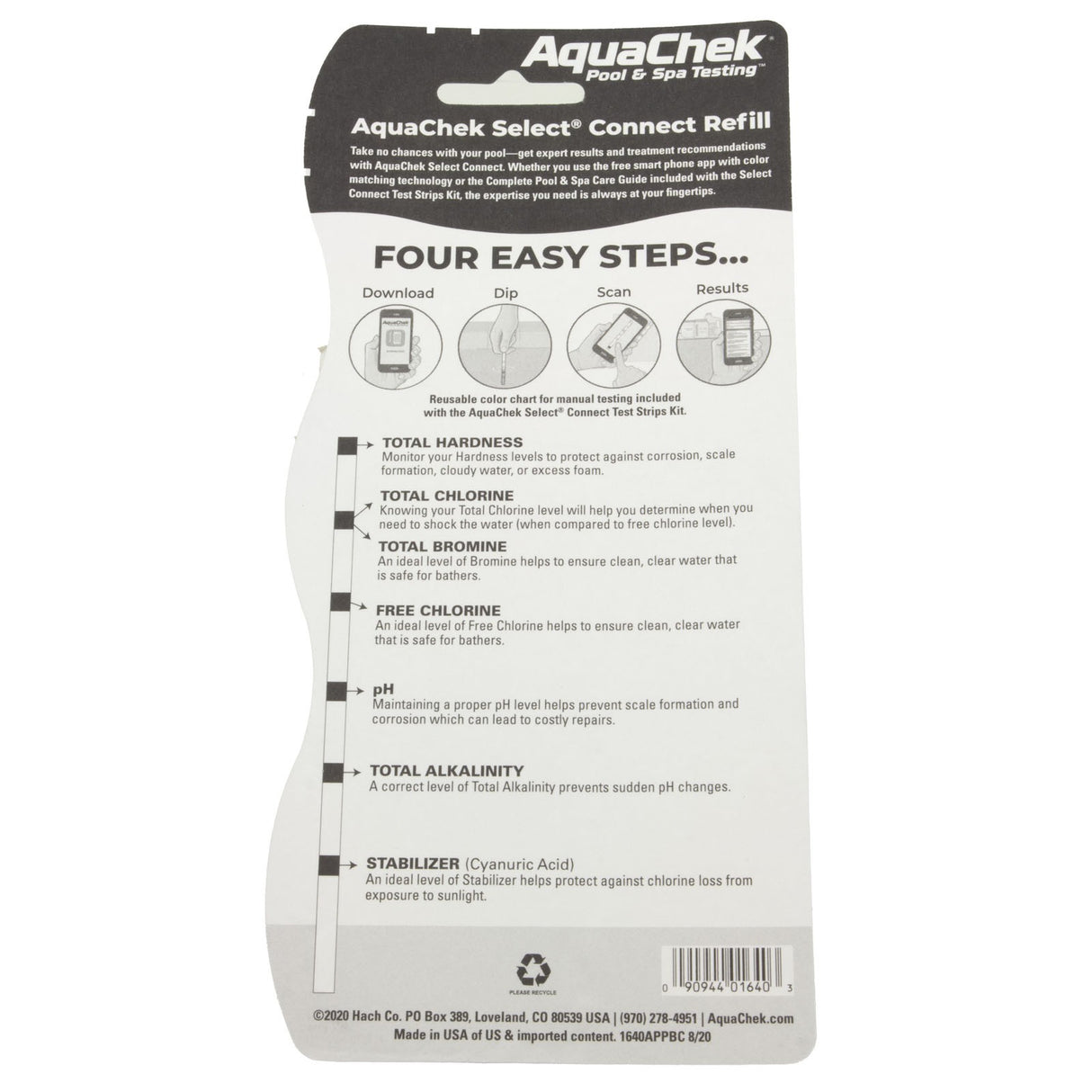 Test Strips, AquaChek Select Connect, Refill, 50ct. : 541640APP