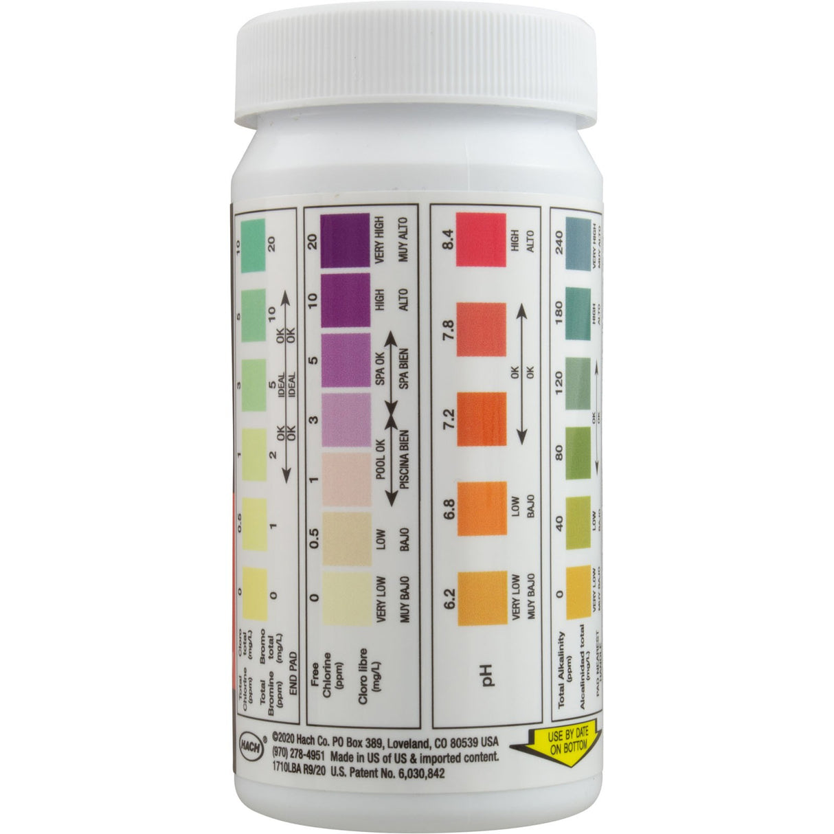 Test Strips, AquaChek Pro, 5-in-1, TC, TB, FC, pH, TA, 100 ct : 511710