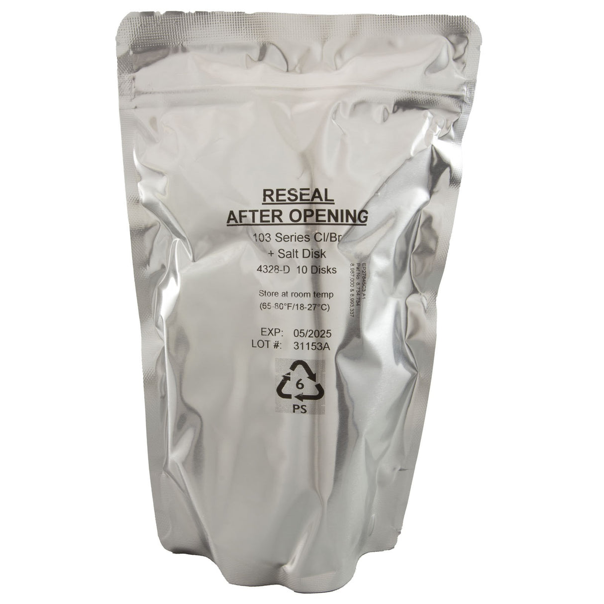 Reagent Cart Disk, Lamotte WaterLink, Clor/Brom/Salt, Qty 100 : 4328-J