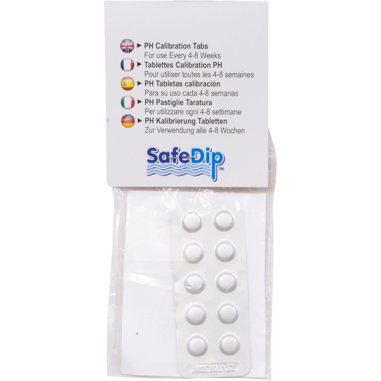 Buffer Tabs, Solaxx SafeDip, ph, 1 Strip of 10 Tabs : MET20A-062