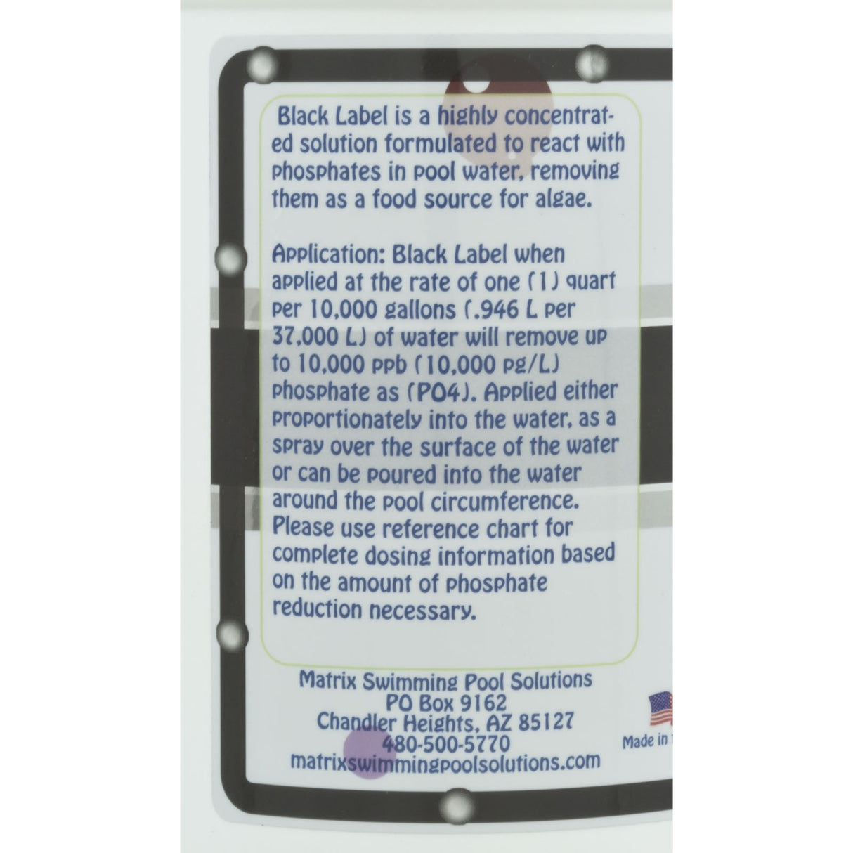 Phosphate Remover, Matrix Black Label, 64oz : C006609-BT64OF