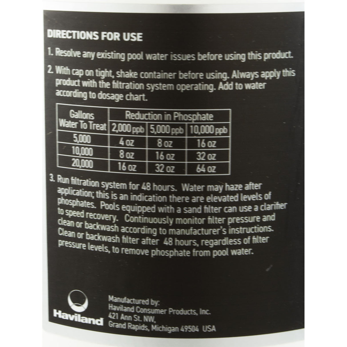 Phosphate Remover, Matrix Black Label, 1 Gallon : C006609-CS4X1G