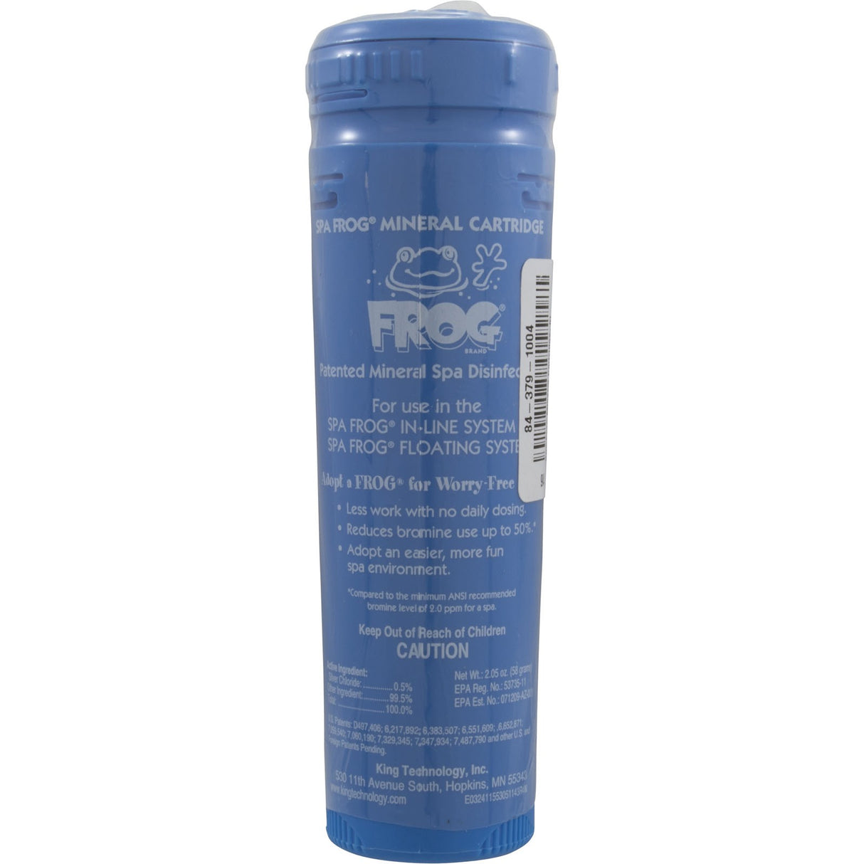 Spa Frog Mineral Cartridge, King Tech, In-Line/Floating Sys : 01-14-3812