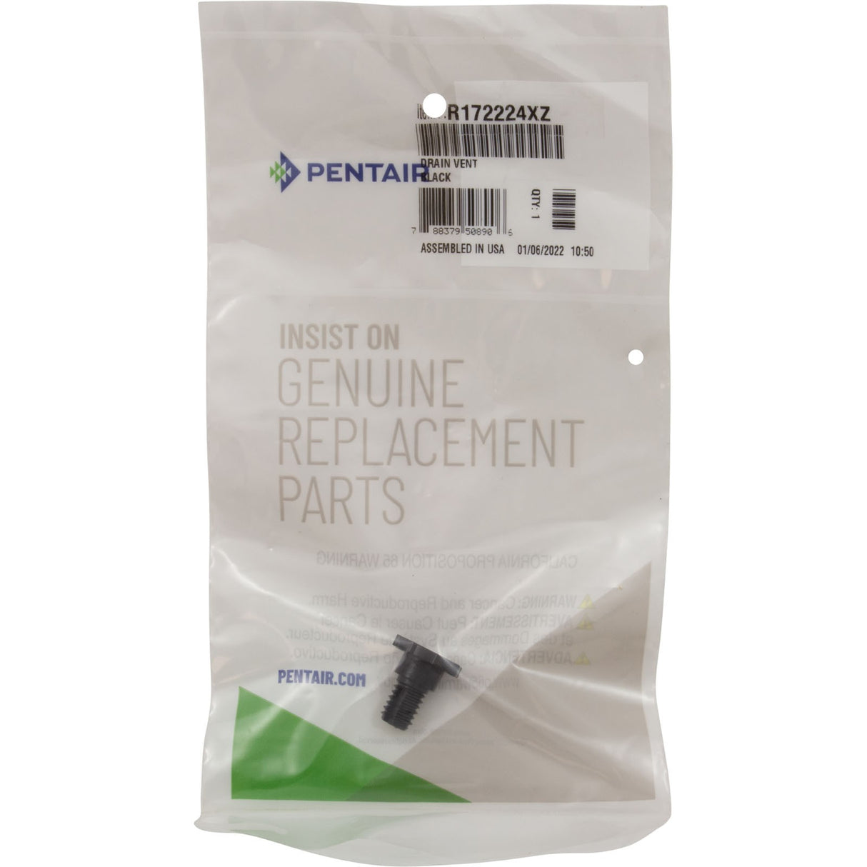 Air Bleed Valve, Pentair Rainbow RDC/RTL/Bromine : R172224XZ