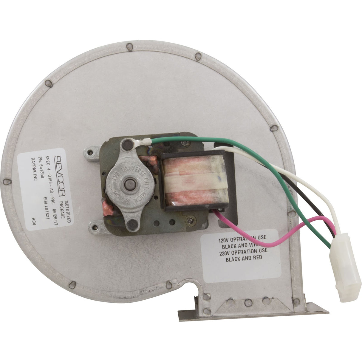 Blower, Raypak R185A/R185B : 008080F