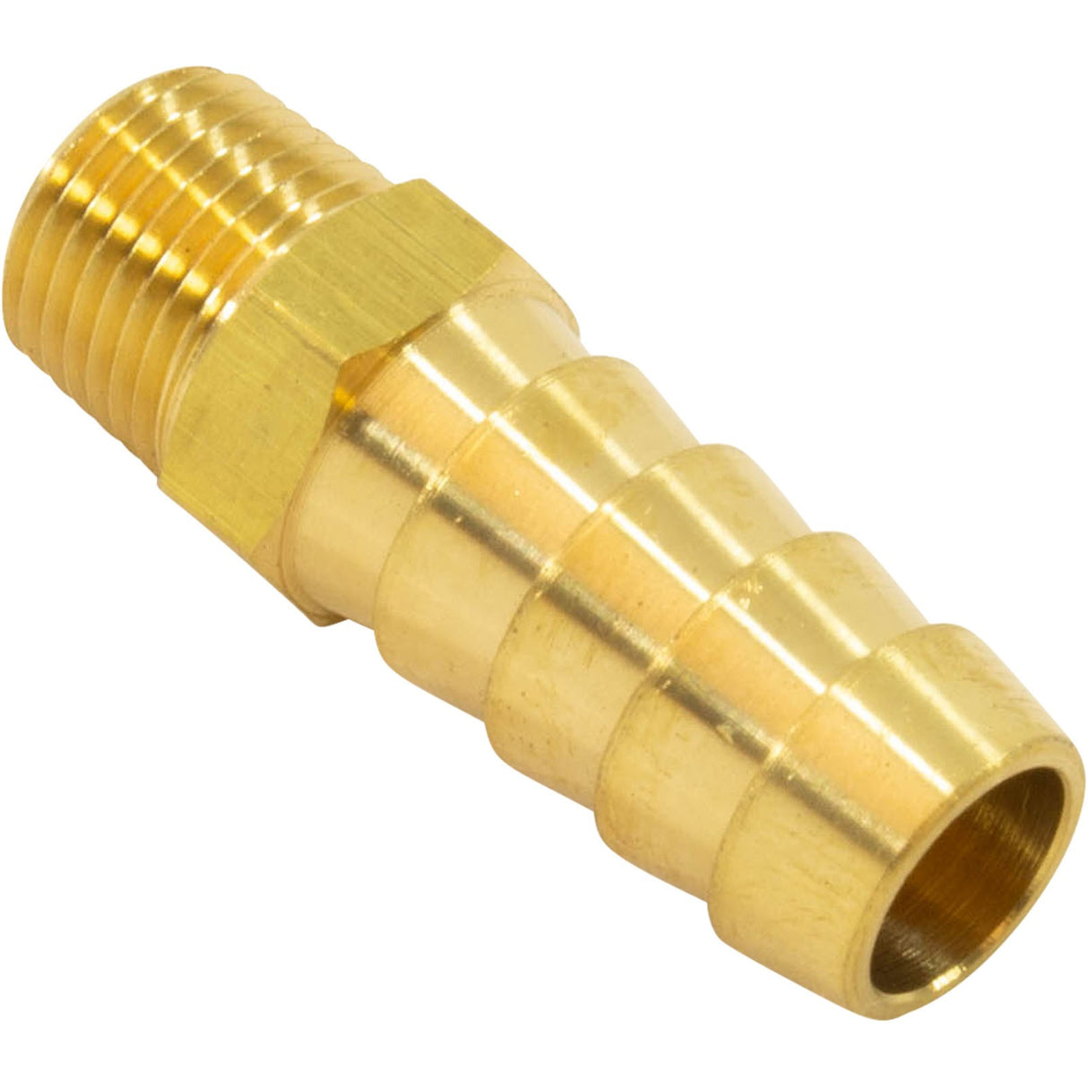 Barb Adapter, 3/8" Barb x 1/8" Male Pipe Thread, Brass :