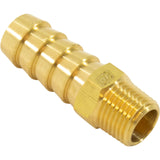 Barb Adapter, 3/8" Barb x 1/8" Male Pipe Thread, Brass :
