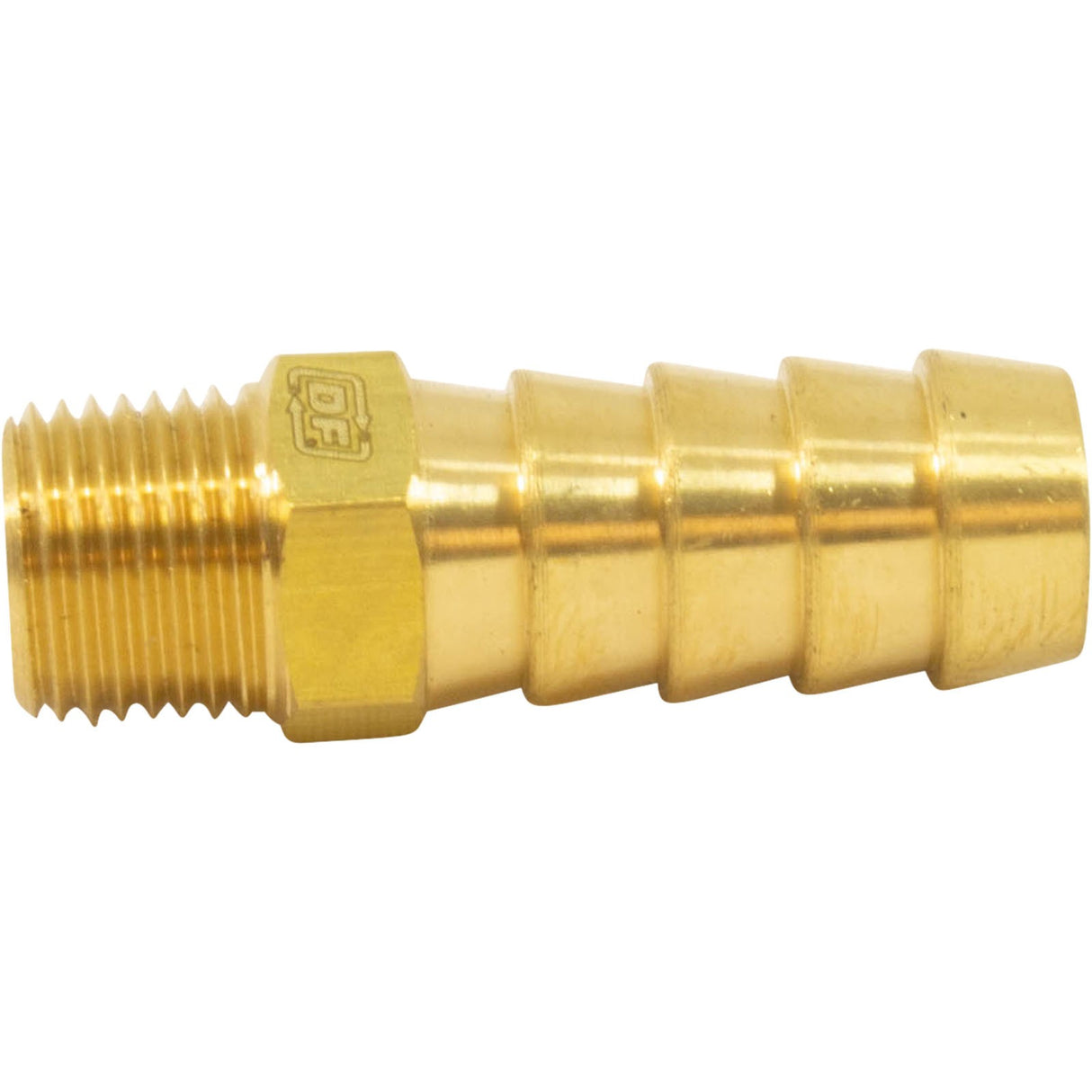 Barb Adapter, 3/8" Barb x 1/8" Male Pipe Thread, Brass :