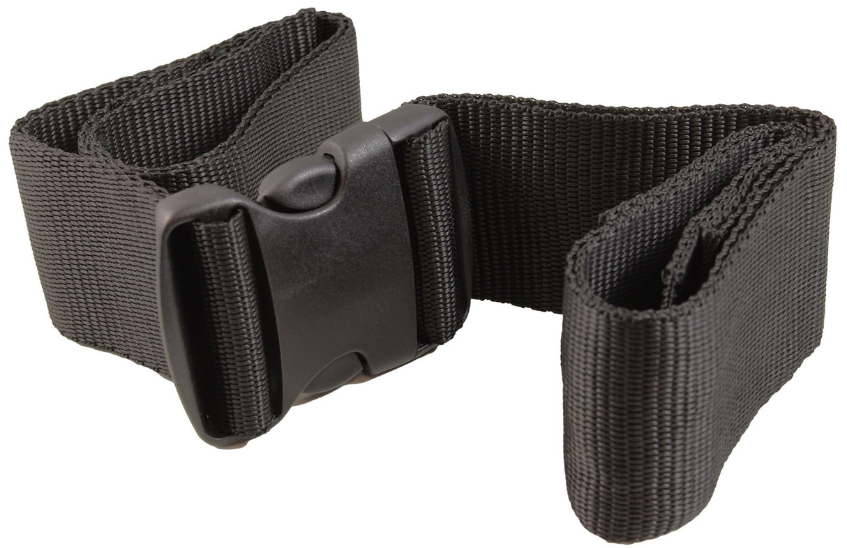 Spineboard Strap, Kemp USA, Two-Piece w/ Buckle, Black : 10-302-BLK