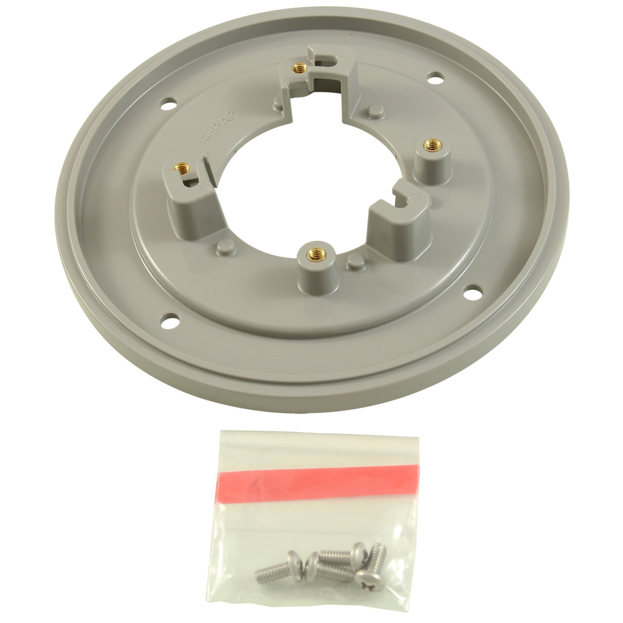 4" HP Bulkhead to 6" HP Cover Adapter Plate Kit, Round, Lt Gry : 4HPAPK103