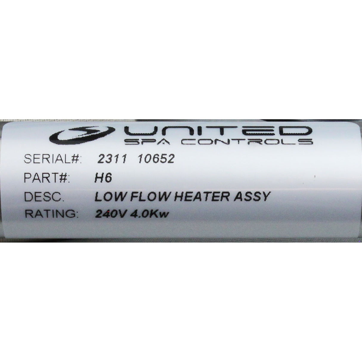 Heater Assy, Low Flow, United Spa Controls C5-L, 4kW : LFH