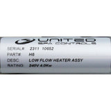 Heater Assy, Low Flow, United Spa Controls C5-L, 4kW : LFH