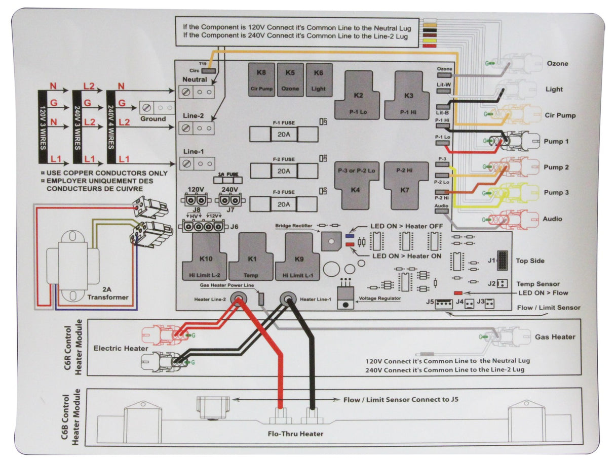 Control, United Spa Controls C5B, 4kW, w/T7S, Pressure Switch : CB117P