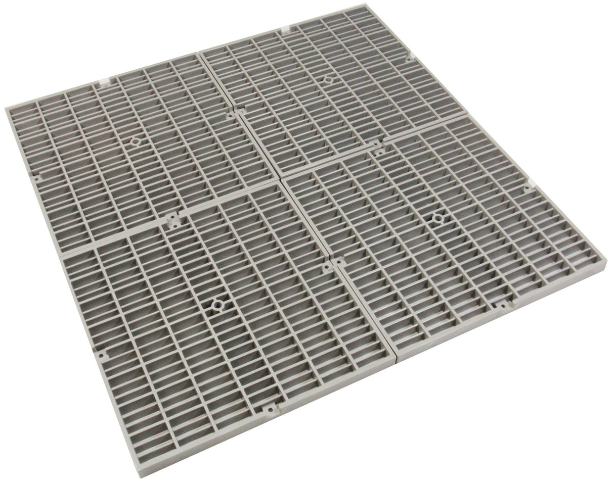 Drain Cover Only, Aquastar, Flat, 24" Square (4x12) , Lt Gry, VGB : 24NF103