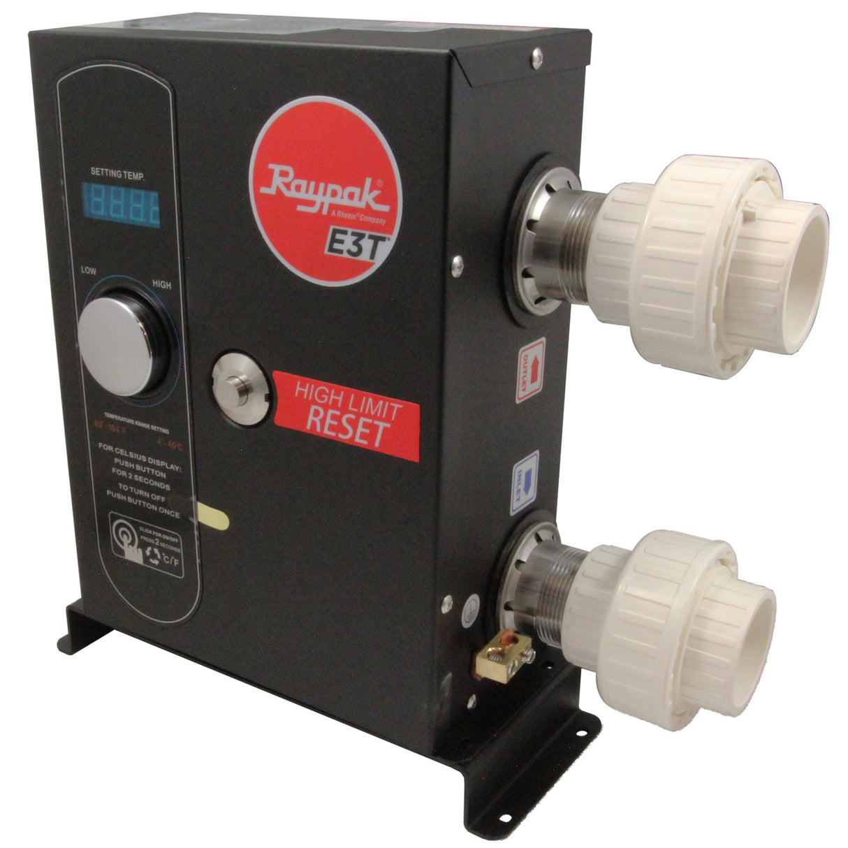 Digital Electric Heater, Raypak E3T, 1.5" mpt, 230v, 5.5kW : 100-10000662