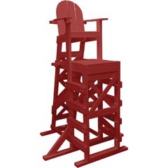 Lifeguard Chair, Tailwind , Side Step, 72" Tall, RED : XTLG540r
