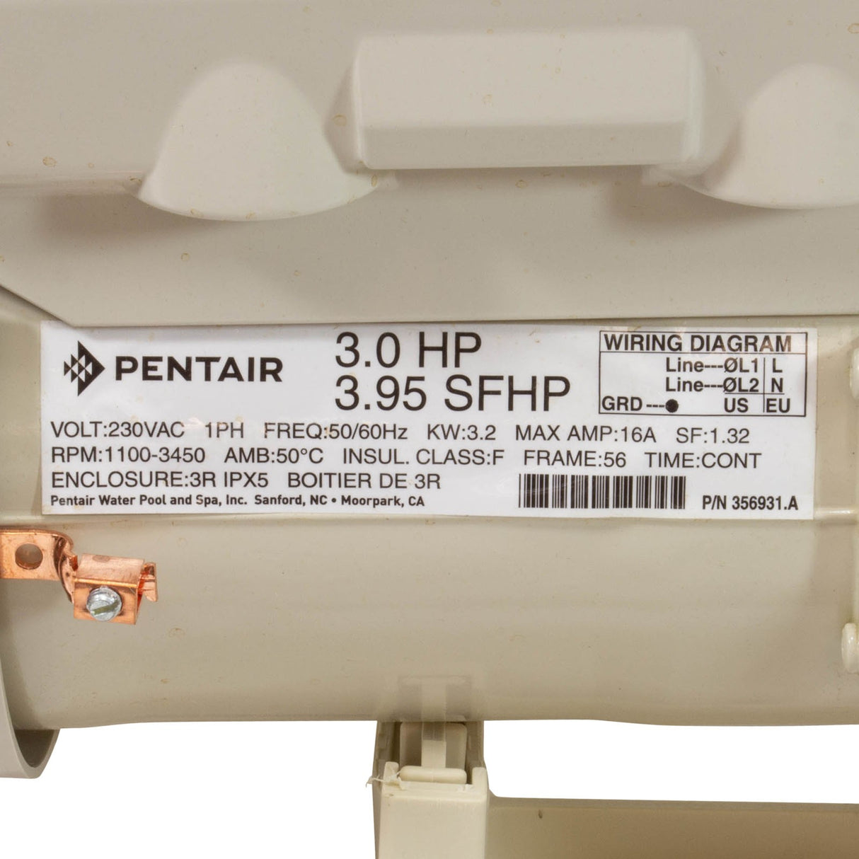 Pump, Pentair IntelliFlo VS+SVRS, 3.0hp, 230v, Var-Spd, 2"x2" : 011057