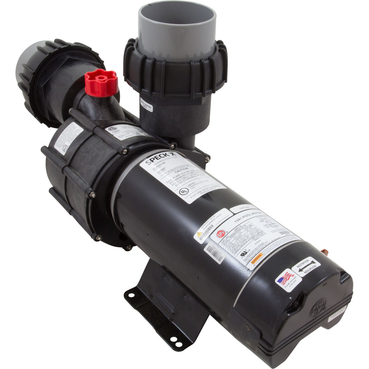 SwimJet Sys, Speck BADU Stream II, 4.0hp, Square Cover, 2-Jet : SS484-2400M-1SW