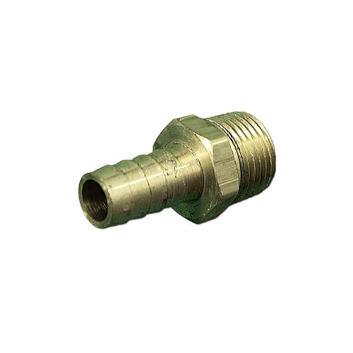 Fitting, Brass, Barbed Adapter, 1/2"RB x 1/2"MPT : H48-8-8