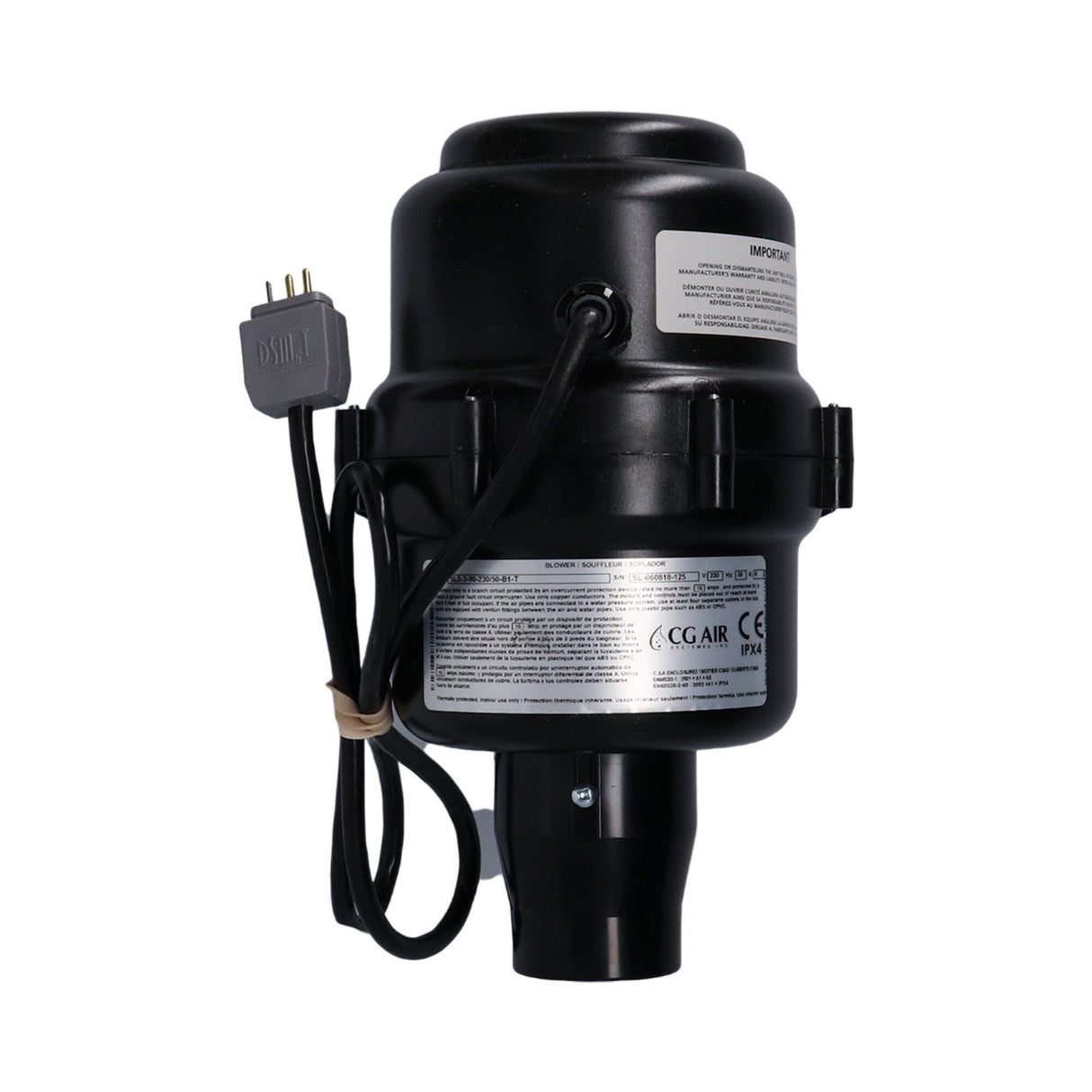 Blower, CG Air Systems, 50HZ, 230V, 900W w/Plug : SLO-3-90-230