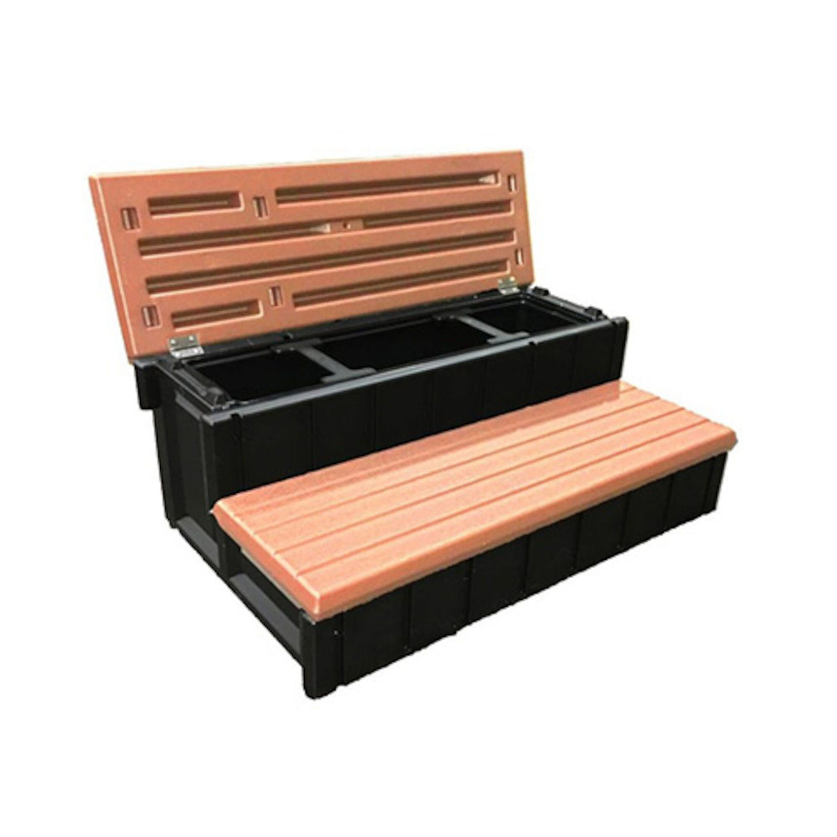 Steps, Confer, Deluxe Storage, 36"Wide, Redwood : LASS36-SC-R