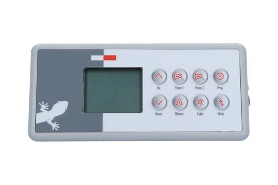 *USE 0200-007119* Spaside Control, Gecko TSC-4-GE1, 8-Button, LCD, Pump1-Pump2-Blower, 10' Cable : BDLTSC4GE1