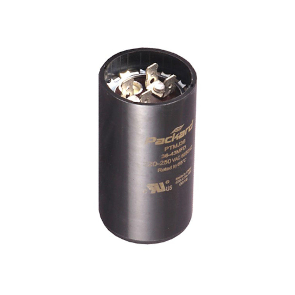 Capacitor, Motor Start, 250V, 36-43 MFD, 1-7/16" Dia. X 2-3/4" Length : BC-36M-250-S