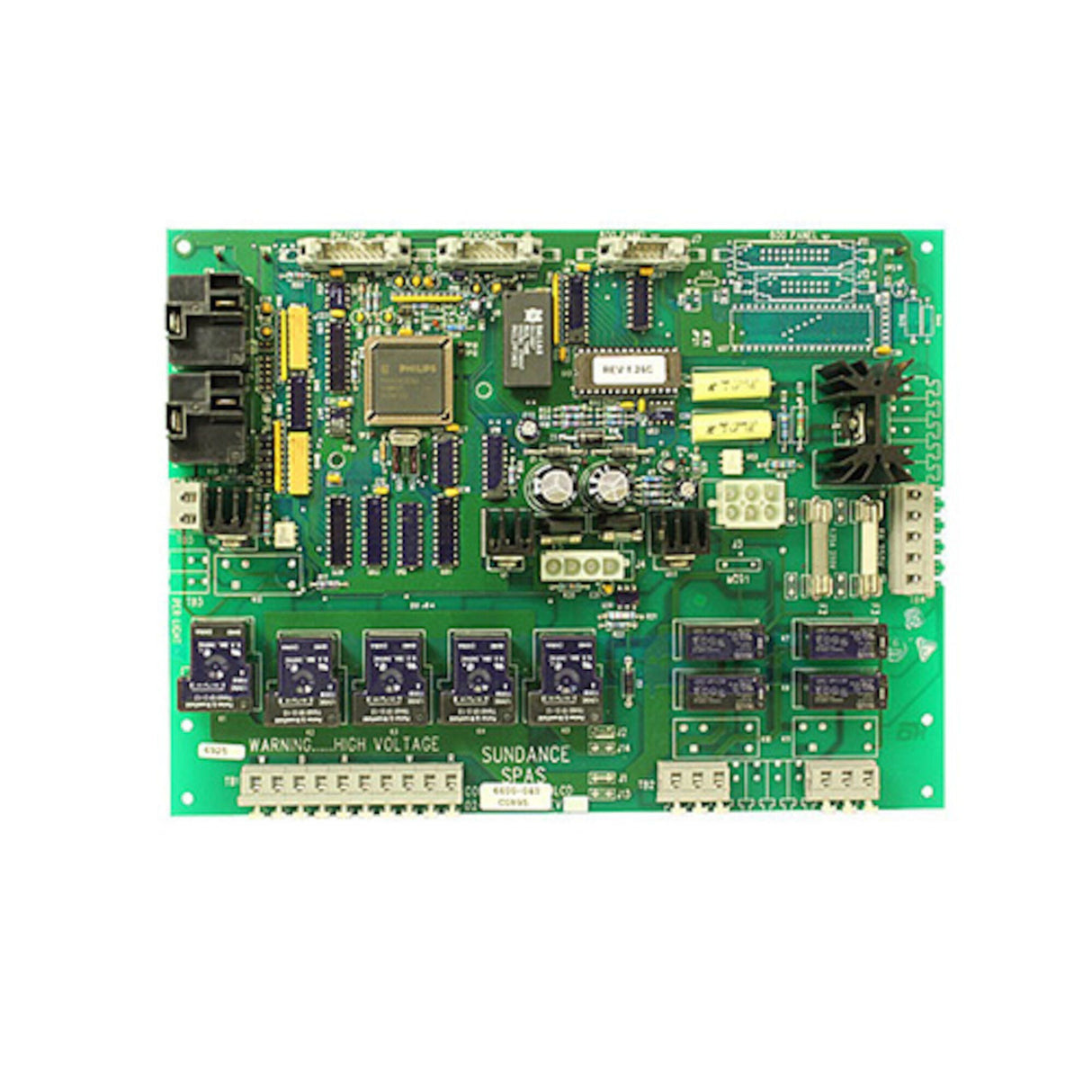 Circuit Board, Sundance 800, Rev 1.24C, 1994, 1 or 2 Pump, "Perma Clear", w/Circ Pump : 6600-040