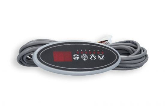 Spaside Control, HydroQuip Eco-1, Oval, 4-Button, LED, Pump1-Light-Up-Down : 34-0193