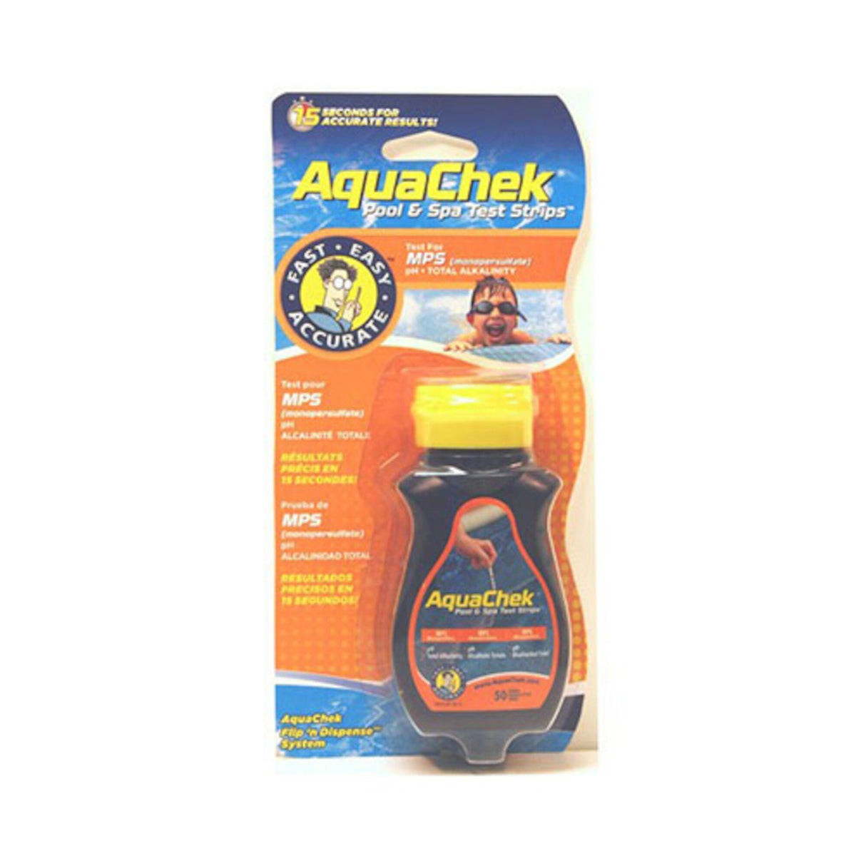Water Testing, Test Strips, Aquacheck, Test Strips, MPS, pH, & Total Alk,  50 Per Bottle : 561682A