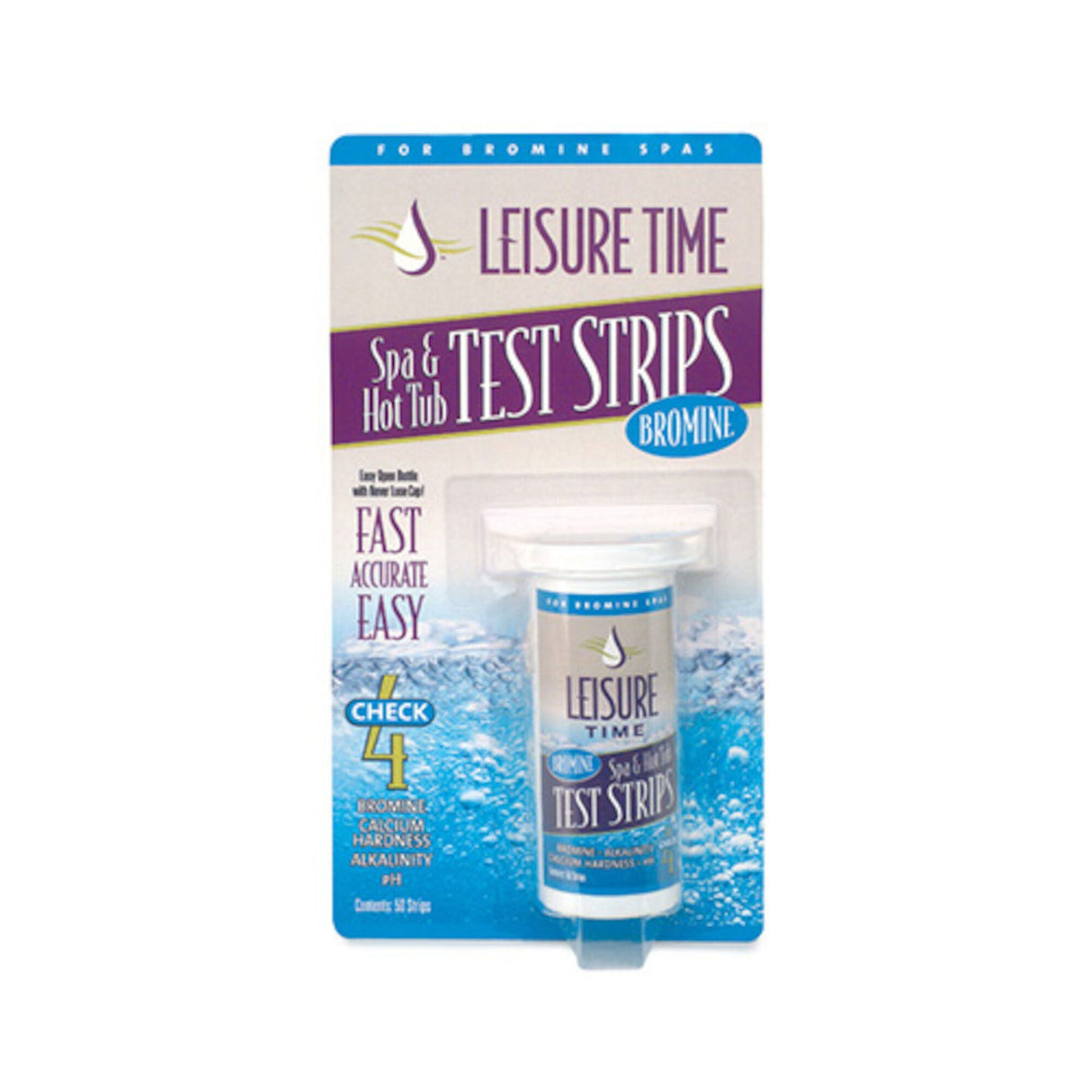 Water Testing, Test Strips, Leisuretime, Bromine/Alk/Ph/Hardness, 50ct : 45005A