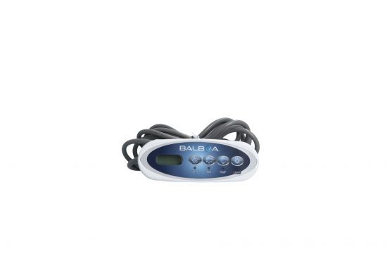 Spaside Control, Balboa ML200, Mini Oval, 4-Button, Jets-Aux-Temp-Light, 8 pin Molex plug : 52685