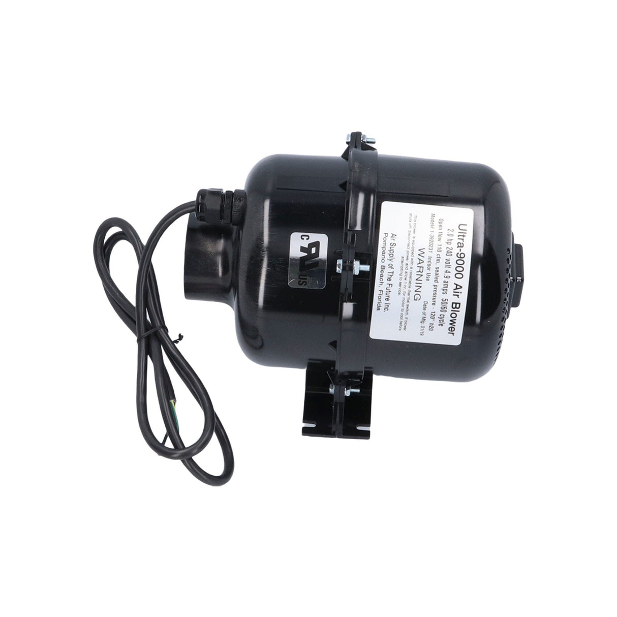 Blower, Air Supply Max Air, 1.0HP, 230V, 2.4A, Amp Cord : 2510220-A
